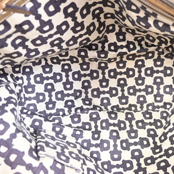 GUCCI GG Sherry Line ShoulderTote Bag Canvas Leather Beige Italy - Picture 11 of 14